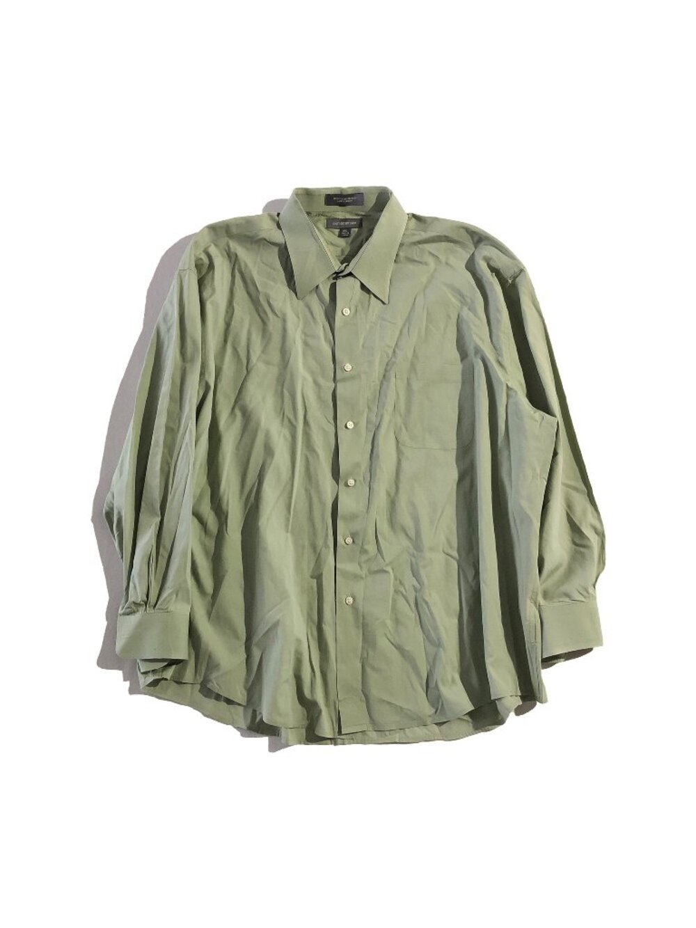 Croft & Barrow Button Down Collared Shirt Mens Size 2XL Green Long Sleeve
